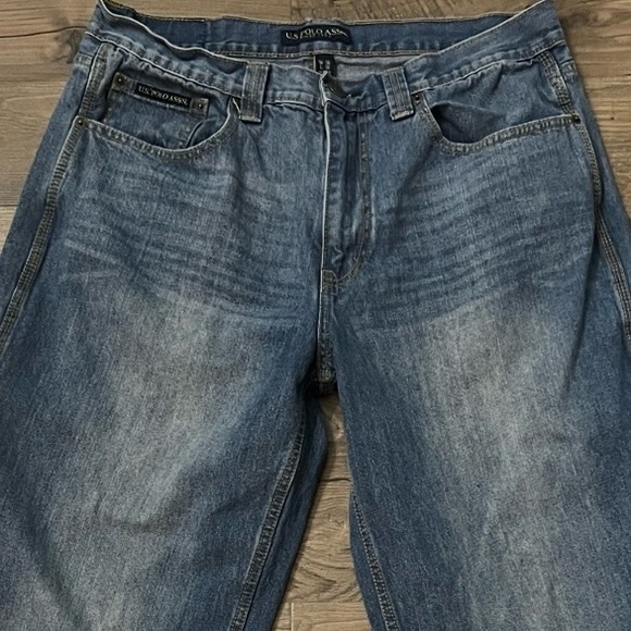 Y2K Mens U.S. POLO ASSN. Wide Leg Baggy Carpenter Jeans Stonewashed Size 36/30" - Picture 3 of 7